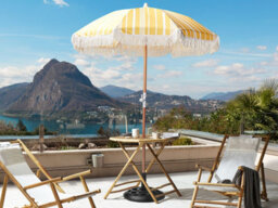Beliani Patio Parasol 150 Cm Mondello Yellow - thumbnail 2