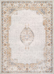 Livabliss Lillian-Washable Grey Brown Blue Green Traditional Vintage Boho Living Dining Rug 160 X 213 Cm Easy Care, Non Shedding - thumbnail 1