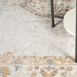 Livabliss Lillian-Washable Grey Brown Blue Green Traditional Vintage Boho Living Dining Rug 160 X 213 Cm Easy Care, Non Shedding - thumbnail 7