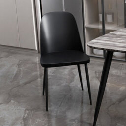 Core Products Aspen Grey Oak Effect 100Cm Round Dining Table With 4 Black Plastic Duo Design Chairs - thumbnail 6
