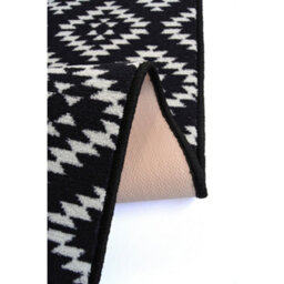Melrose Deco Mat Black Aztec Runner Rug & Matching Floor Mat 57/180Cm & 57/40Cm - thumbnail 3