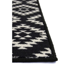 Melrose Deco Mat Black Aztec Runner Rug & Matching Floor Mat 57/180Cm & 57/40Cm - thumbnail 4