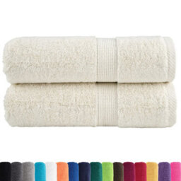 Berkfield Durable Premium Guest Towels Solund 2 Pcs Cream 30X50 Cm 600 Gsm