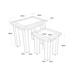 Cabinet Bits Maggiori Off White Set Of 2 Nest Of Tables - thumbnail 5