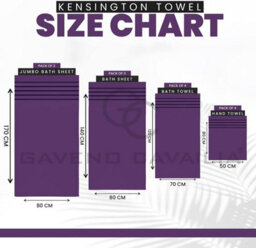 Gc Gaveno Cavailia 3 Piece Kensington Bath Sheet 80X140 Aubergine 500 Gsm Quick Dry & Water Absorbent Towel - thumbnail 3