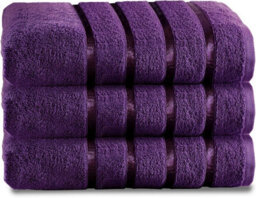 Gc Gaveno Cavailia 3 Piece Kensington Bath Sheet 80X140 Aubergine 500 Gsm Quick Dry & Water Absorbent Towel - thumbnail 1