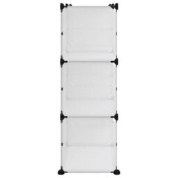 Vidaxl Shoe Rack Transparent 84X31.5X93 Cm Pp - thumbnail 4