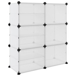 Vidaxl Shoe Rack Transparent 84X31.5X93 Cm Pp - thumbnail 5