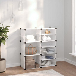 Vidaxl Shoe Rack Transparent 84X31.5X93 Cm Pp - thumbnail 1