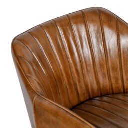 Real Genuine Leather Kitchen Dining Chair Tan Brown 76Cm High X 54Cm Wide X 61Cm Seat Height 49Cm Deep Only Legs To Attach - thumbnail 4