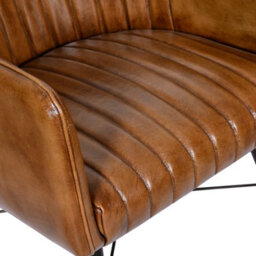 Real Genuine Leather Kitchen Dining Chair Tan Brown 76Cm High X 54Cm Wide X 61Cm Seat Height 49Cm Deep Only Legs To Attach - thumbnail 5