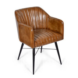Real Genuine Leather Kitchen Dining Chair Tan Brown 76Cm High X 54Cm Wide X 61Cm Seat Height 49Cm Deep Only Legs To Attach