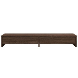 Walplus Monitor Stand With Drawers Brown Oak 100X27X15 Cm Engineered Wood - thumbnail 4