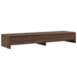 Walplus Monitor Stand With Drawers Brown Oak 100X27X15 Cm Engineered Wood - thumbnail 2