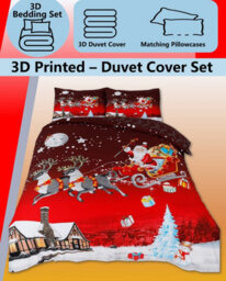 TheWhiteWater Limited Christmas Greeting Duvet Set 3D Print Polycotton Bedding Set - thumbnail 3