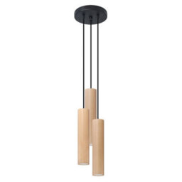 Sollux Lighting Lino Wood Natural 3P Light Classic Pendant Ceiling Light - thumbnail 3