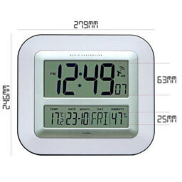 Youshiko Jumbo Lcd Radio Controlled Wall Clock With Temperature And Humidity Display Yc8050 - thumbnail 2
