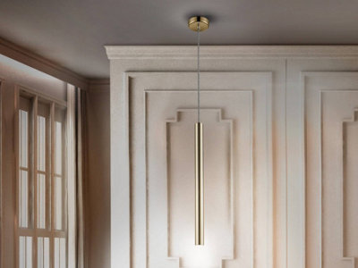 Luminosa Lighting Luminosa Varas Integrated Led Ceiling Pendant Gold - Uk Stock - image 1