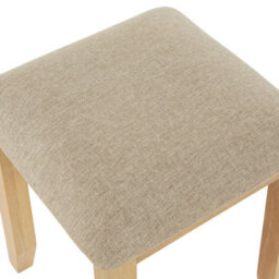 The Furniture Market Cheshire Whitewash Oak Dressing Table Stool - thumbnail 4