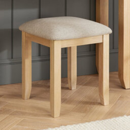 The Furniture Market Cheshire Whitewash Oak Dressing Table Stool - thumbnail 1