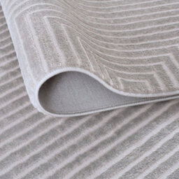 The Rugs Carmel Grey/cream Geometric Area Rug And Runner Non Shedding, Stain Resistant, Soft - thumbnail 3