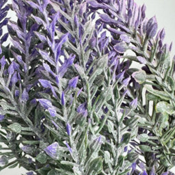 Artificial Lavender Plant Decor In White Ceramic Pot 26Cm - thumbnail 5