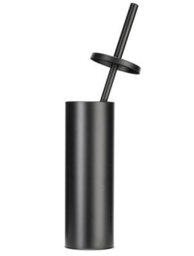 Croydex Toilet Brush And Holder Free Standing Matt Black Bathroom Luxury Accessory - thumbnail 2