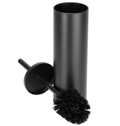 Croydex Toilet Brush And Holder Free Standing Matt Black Bathroom Luxury Accessory - thumbnail 1