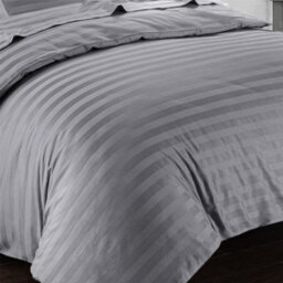 Homespace Direct Ltd Kampala Hill Egyptian Cotton Duver Cover Set 400 Tc Satin Stripe - thumbnail 3