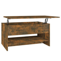 Berkfield Coffee Table Smoked Oak 80X50X40 Cm Engineered Wood - thumbnail 2
