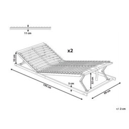 Beliani Manually Adjustable Bed Frame Monthois 180 X 200 Cm (Eu Super King) - thumbnail 3