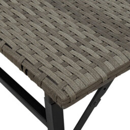 Berkfield 5 Piece Garden Dining Set Foldable Grey Poly Rattan - thumbnail 9