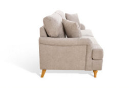 Grey Textured Chenille 3 Seater Sofa Hamilton - thumbnail 3