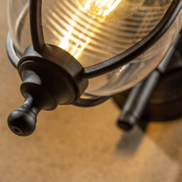 CGC Lighting Cgc Curved Black Outdoor Wall Lantern Fishermans Style Light Garden Porch Lamp Ip44 Weatherproof Polycarbonate E27 Standard Screw - thumbnail 9