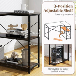 Corner Computer Desk Reversible L Shaped Writing Desk Workstation Gaming Table - thumbnail 6