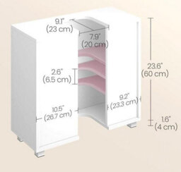Avc Designs Bathroom Sink Cabinet Under Basin Unit Cupboard Storage Furniture With Storage Shelf White - thumbnail 9