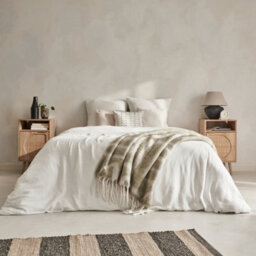 Sweeek. Pair Of Wood And Rounded Cane Rattan Bedside Tables Eva Natural 40X39X70 Cm - thumbnail 2