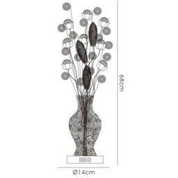 Luminosa Lighting Luminosa (Dh) Nevada Table Lamp 4 Light G4 Black/red/crystal, Not Led/cfl Compatible - thumbnail 3