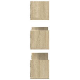 Berkfield Durable Wall Shelves 3 Pcs Sonoma Oak 58X18X18 Cm Engineered Wood - thumbnail 5