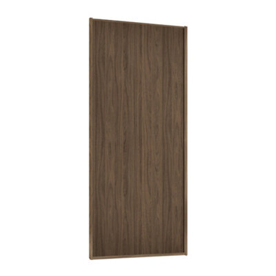 Spacepro Classic 1 Panel Matt Carini Walnut Effect Sliding Wardrobe Door (H)2220mm (W)762mm - image 1