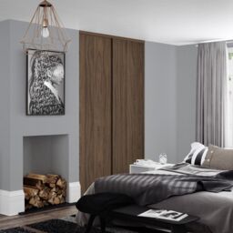 Spacepro Classic 1 Panel Matt Carini Walnut Effect Sliding Wardrobe Door (H)2220mm (W)762mm - thumbnail 3