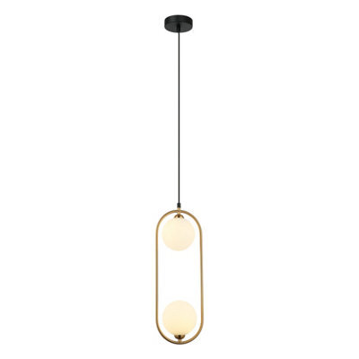 Luminosa Lighting Luminosa Lupus Modern 2 Light Globe Pendant Ceiling Light, G9 - image 1