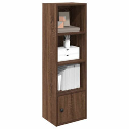 Berkfield Bookcase Brown Oak 31X24X102 Cm Engineered Wood