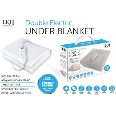 LKH Home Collection Electric Heated Blanket For Beds 3 Heat Settings Detachable Controller Fast Heat Up Overheat Protection For Cold Winter Nights - image 1