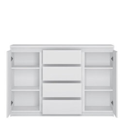 Furniture To Go Fribo 2 Door 4 Drawer Sideboard In White - thumbnail 2