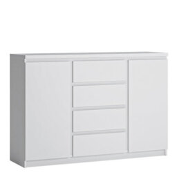 Furniture To Go Fribo 2 Door 4 Drawer Sideboard In White - thumbnail 1