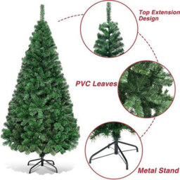 Prime Plus 6Ft Christmas Tree With 800 Tips & Metal Stand Xmas Decor - thumbnail 5