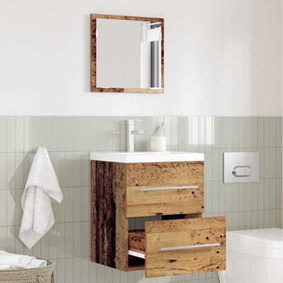 Berkfield Bathroom Cabinet With Drawer 41 X 38.5 X 48 Cm Engineered Wood - image 1