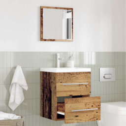 Berkfield Bathroom Cabinet With Drawer 41 X 38.5 X 48 Cm Engineered Wood - thumbnail 1