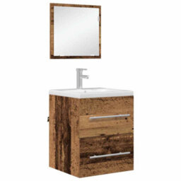 Berkfield Bathroom Cabinet With Drawer 41 X 38.5 X 48 Cm Engineered Wood - thumbnail 3